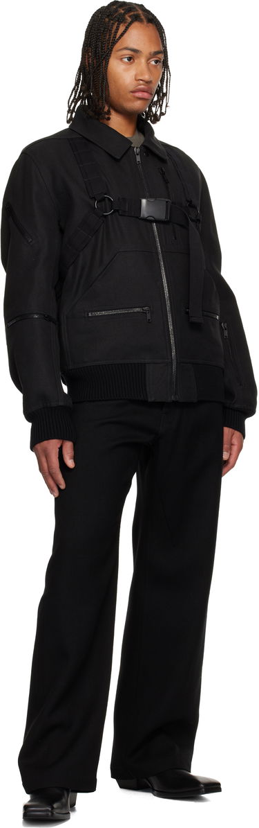 Hlače Rick Owens Concordians Geth Wide-leg Twill Trousers Črna | RU02E1333 WD, 3