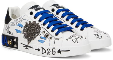 Superge in čevlji Dolce & Gabbana White Portofino Embroidery & Studs Sneakers Večbarvna | CS1772AH494, 3