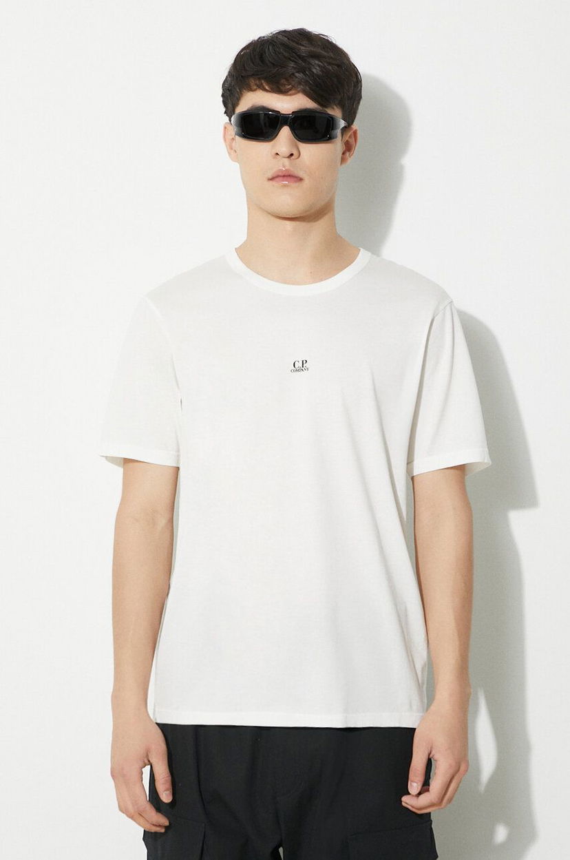 Majica C.P. Company Mercerized T-Shirt Bela | 16CMTS088A006374G
