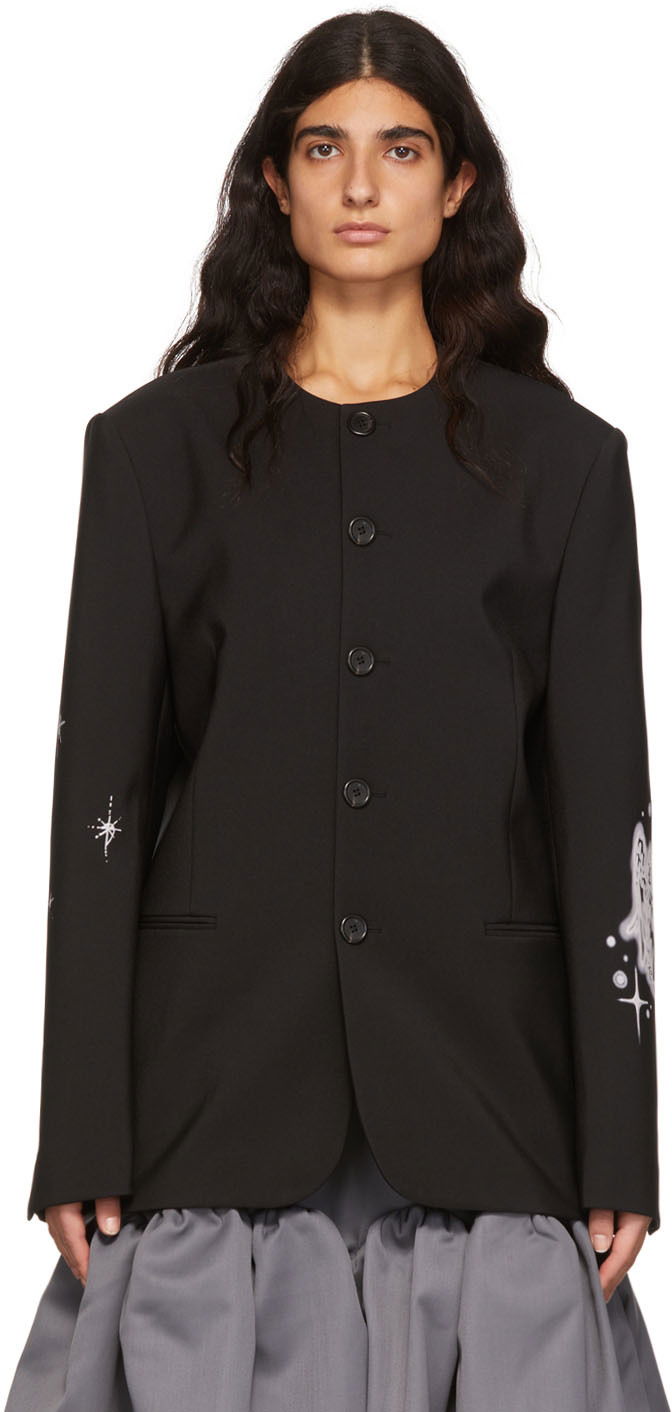 Jakna We11done We11done Polyester Buttoned Jacket Črna | WD-JK1-22-099-M-BK