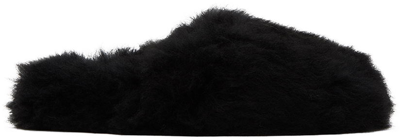 Oblačila Yves Salomon Yves Salomon Toscana Fur Slippers Črna | 24W23WAA342XXTOSX