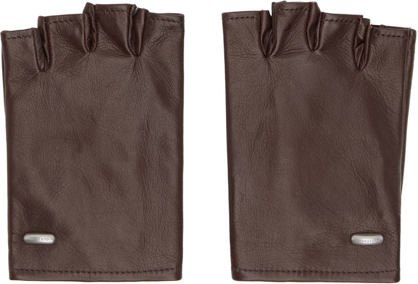 Rokavice OUR LEGACY Leather Fingerless Biker Gloves Rjava | A4258BC