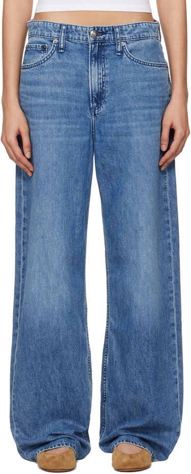 Kavbojke rag & bone Rag & Bone 'The Logan' Mid-Rise Wide Leg Jeans Modra | WDD24F29351FRI, 0