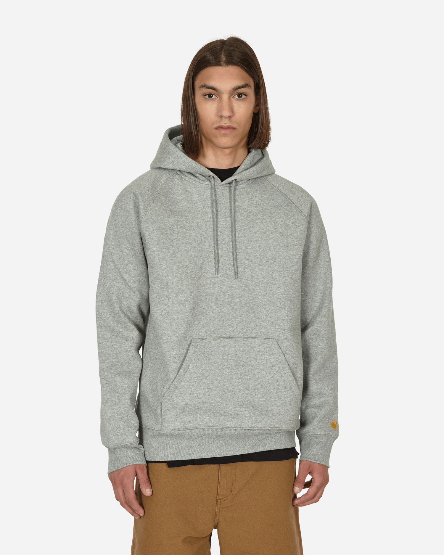 Pulover Carhartt WIP Chase Hooded Siva | I026384 00MXX, 1