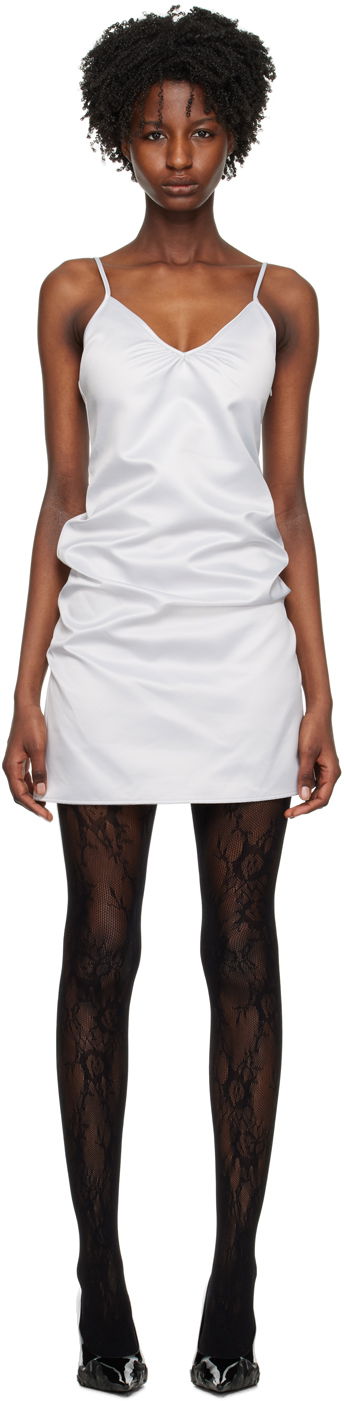 Obleke We11done We11done Draped Slip Mini Dress Siva | WD-OP1-23-124-W-SV