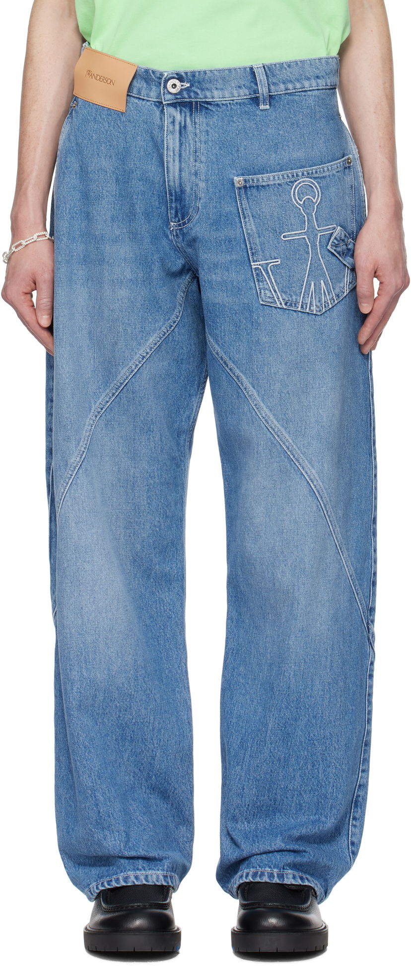 Kavbojke JW Anderson JW Anderson Twisted Workwear Jeans Modra | DT0110-PG1735