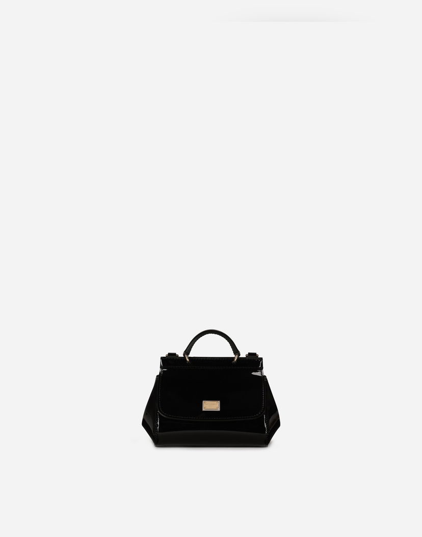 Torbica Dolce & Gabbana Dolce & Gabbana Mini Sicily Patent Leather Bag Črna | EB0003A106780999