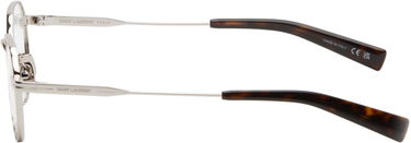Sončna očala Saint Laurent Round Silver-Tone Glasses Kovinski | SL 730-002, 2