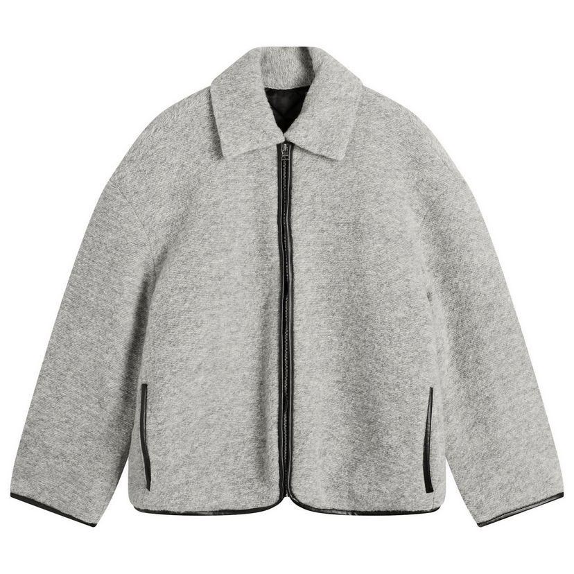 Jakna JW Anderson JW Anderson Contrast Trim Casual Jacket, Size Small Siva | JK0394-PG1820-905