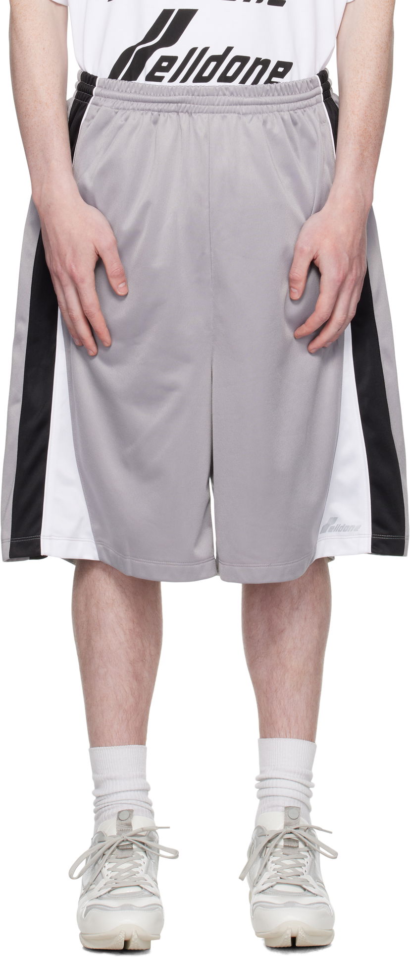 Kratke hlače We11done We11done Track Shorts Siva | WD-TA2-25-701-U-SV