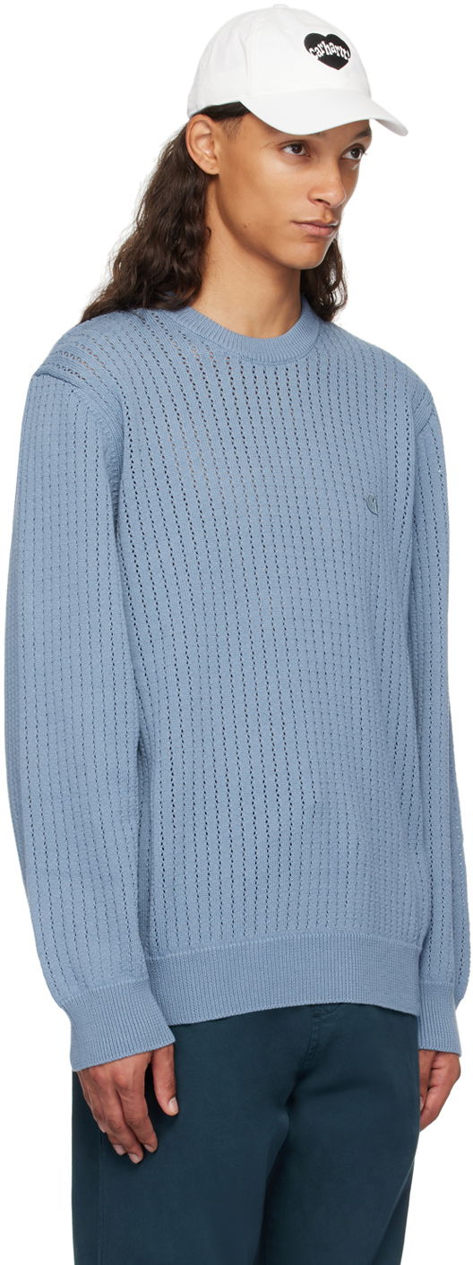 Pleteni pulover Carhartt WIP Caleb Knit Sweater Modra | I033714, 1