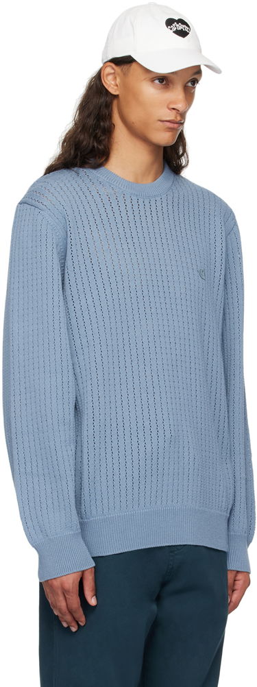 Pleteni pulover Carhartt WIP Caleb Knit Sweater Modra | I033714, 1