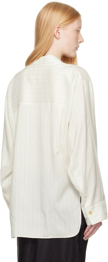 Srajce Khaite Khaite Herschel Striped Button-Down Shirt Bela | 23793003, 2