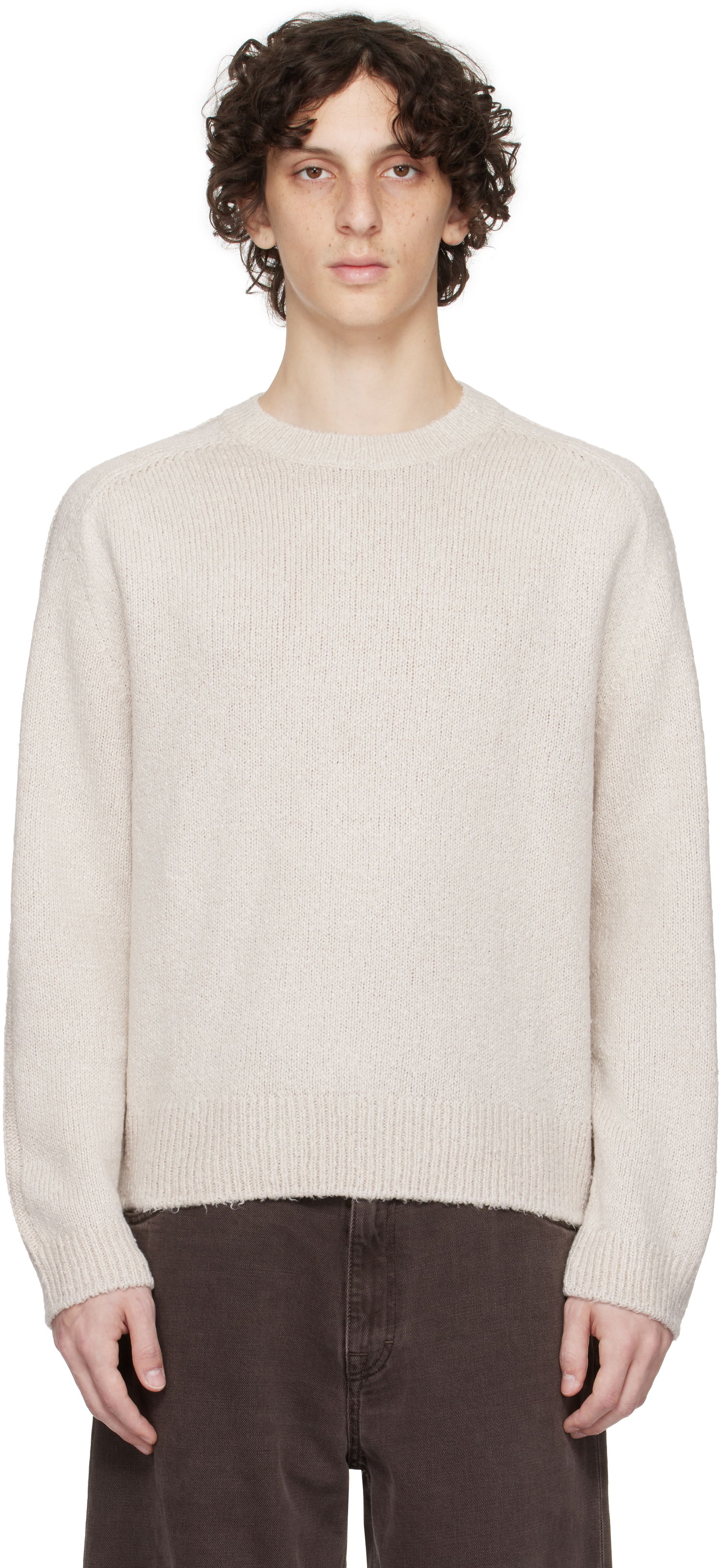 Pleteni pulover OUR LEGACY OUR LEGACY True Roundneck Sweater Bež | M2253TO, 0