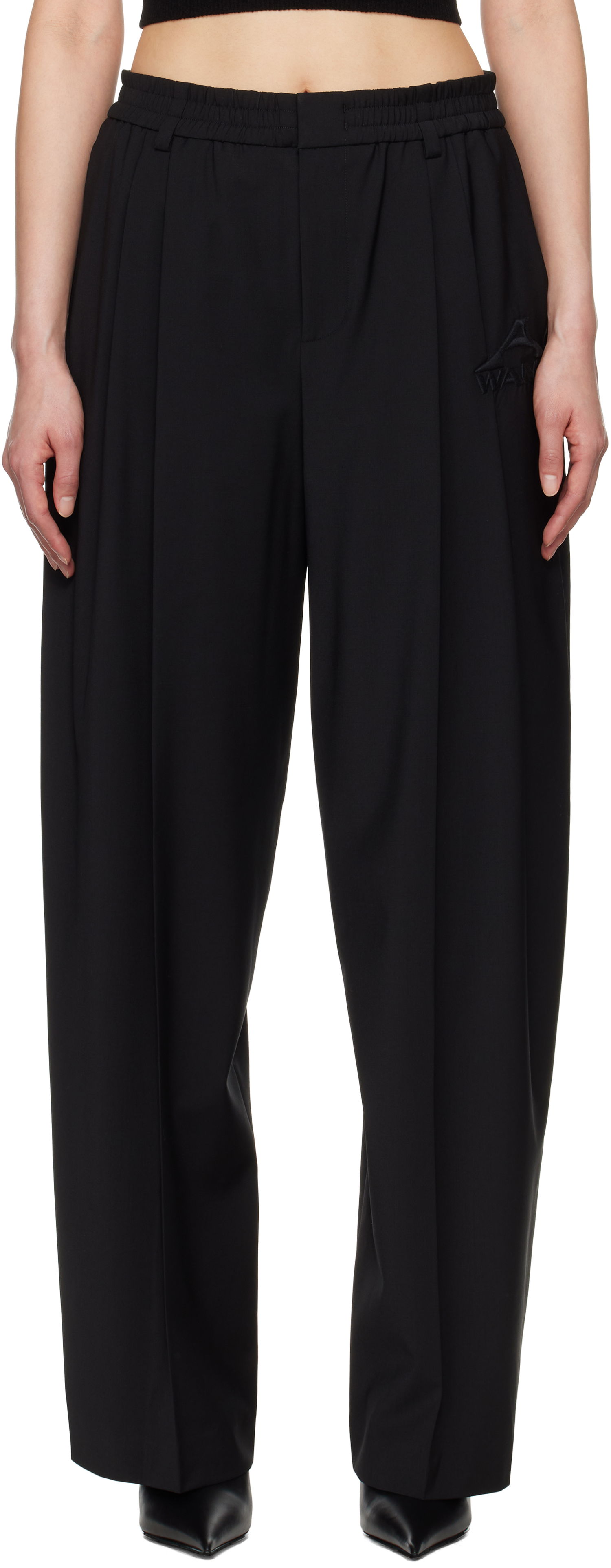 Hlače Alexander Wang Alexander Wang Tropical Wool Balloon Trousers Črna | 1WC2254811, 0