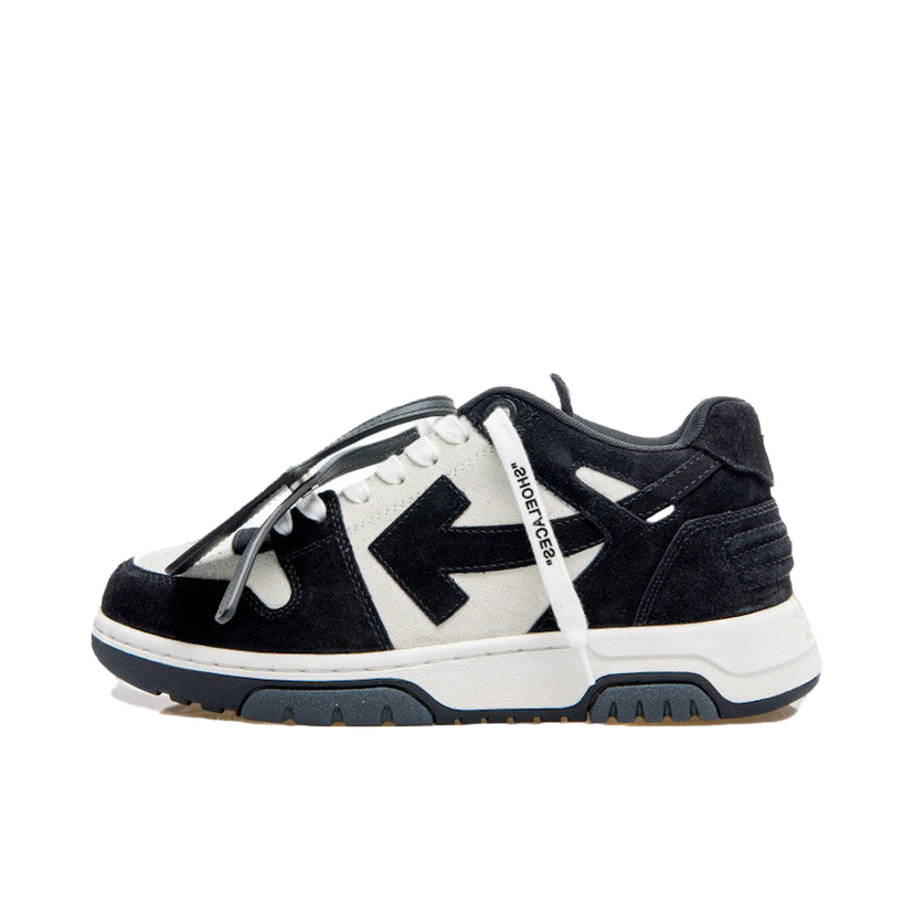 Superge in čevlji Off-White Out Of Office OOO Low Tops White Black Suede Črna | OMIA189F22LEA0020110