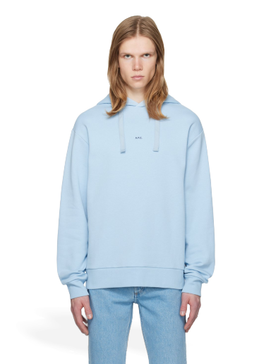 Pulover A.P.C. Larry Hoodie Modra | COGWQ-H27622