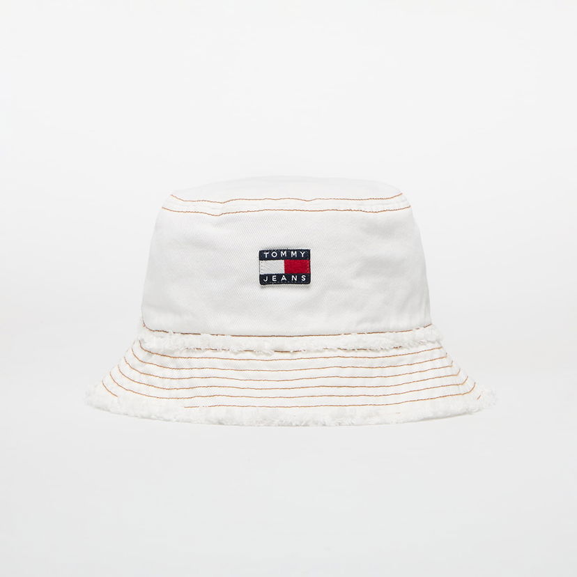 Klobuk Tommy Hilfiger Tommy Jeans Heritage Denim Bucket Hat Bela | AW0AW17571 1CD