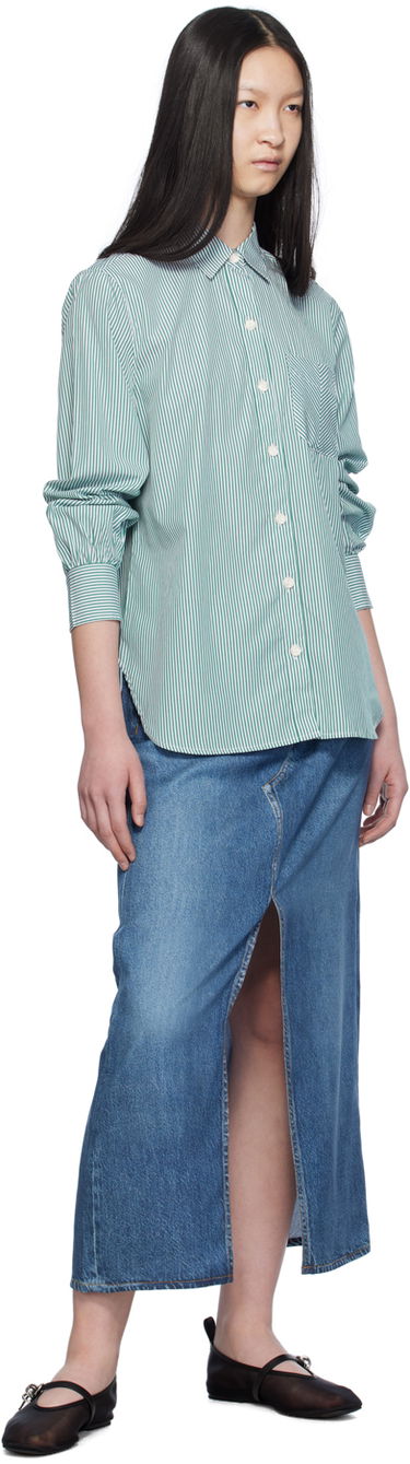 Srajce rag & bone Rag & Bone Maxine Striped Shirt Zelena | WAW23SA041ZE41, 3