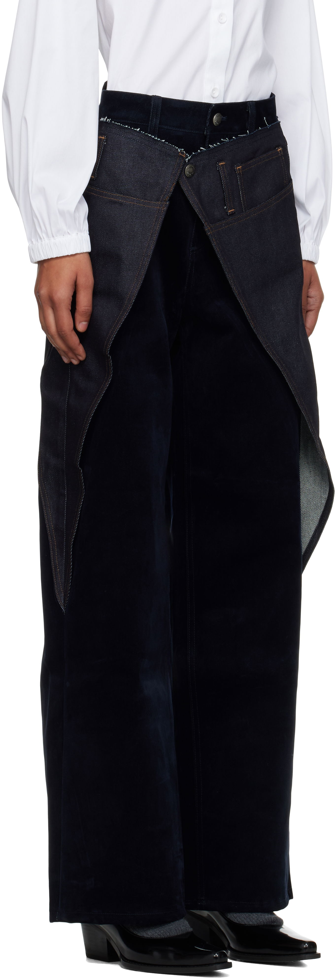 Kavbojke Andersson Bell Andersson Bell Zoe Wrap Jeans Mornarica | apa850w, 1