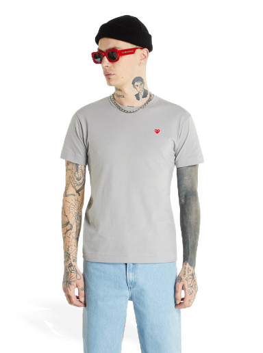 Majica Comme des Garçons PLAY Heart Logo Tee Siva | AZT314 grey