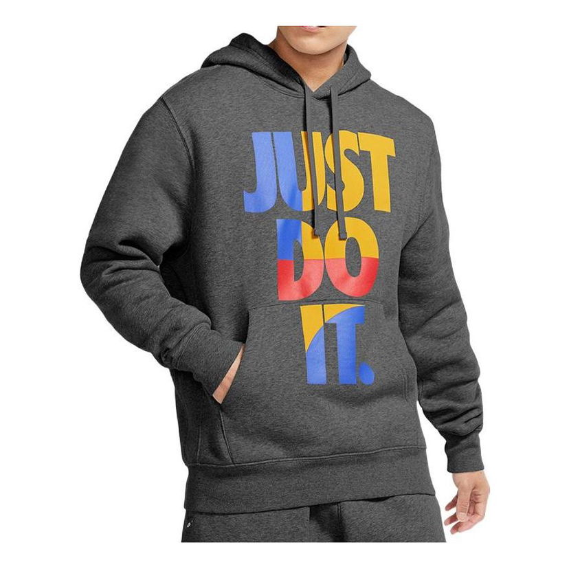 Pulover Nike Sportswear Pullover Fleece Hoodie Just Do It Siva | CU4271-071