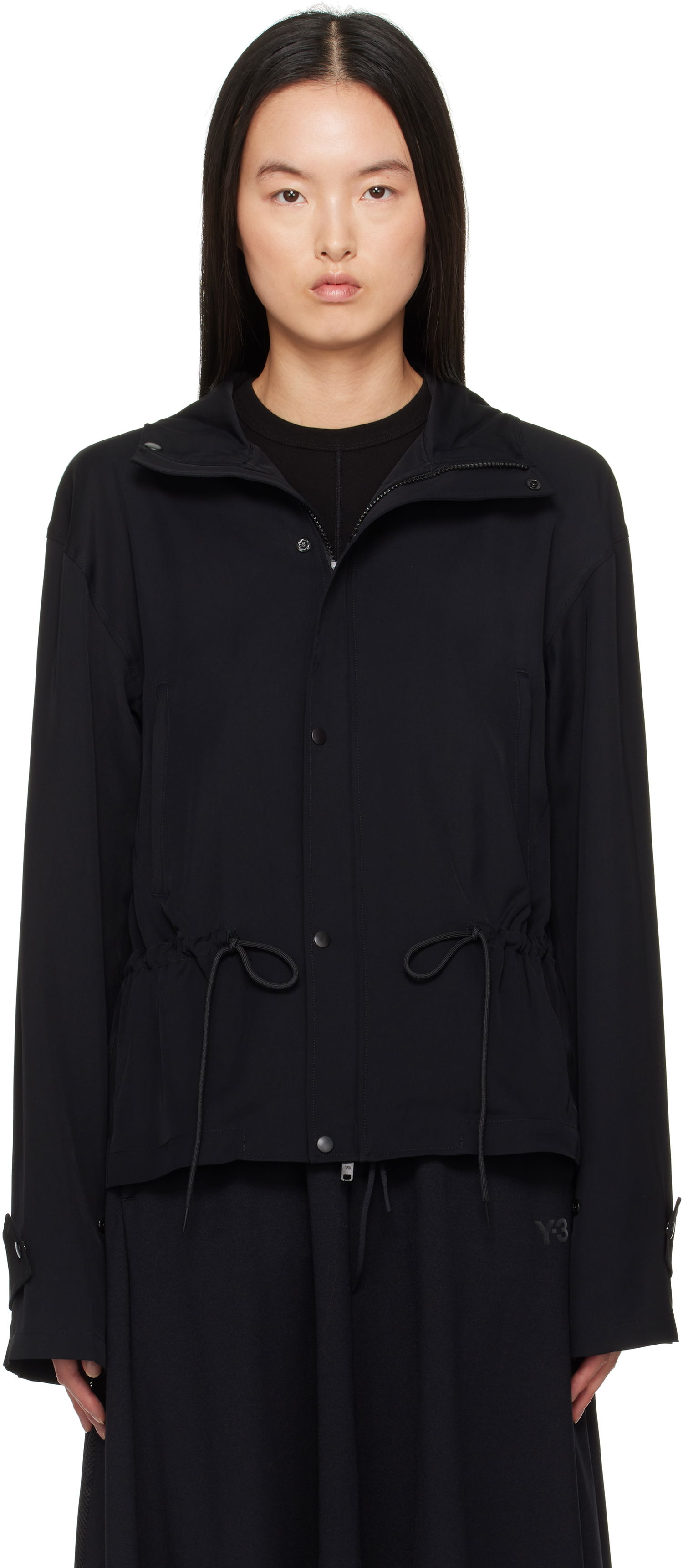 Vetrovka Y-3 Y-3 Rayon Twill Hooded Jacket Črna | JD1760, 0