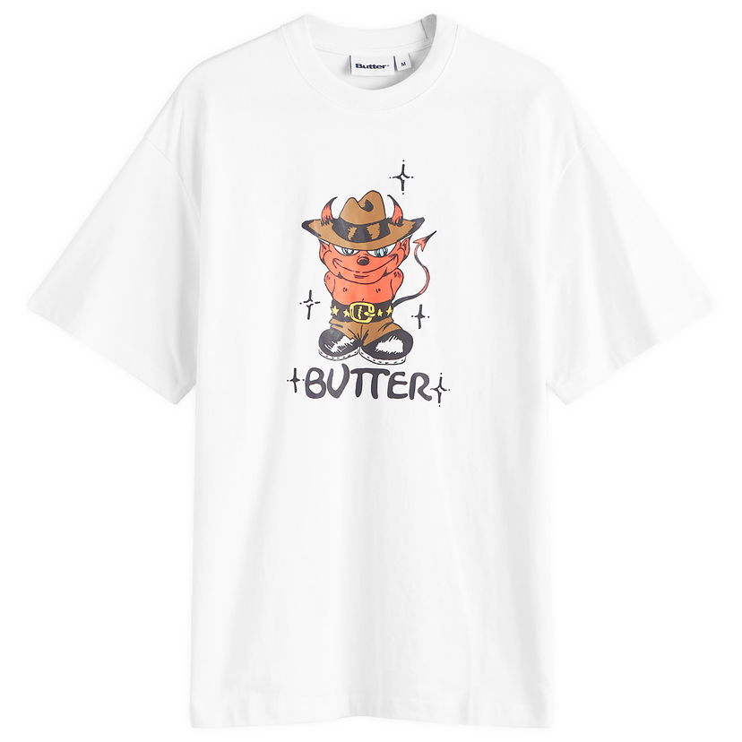 Majica Butter Goods Devil T-Shirt Bela | BGQ224D20201