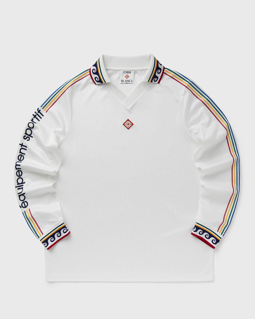 Polo majica Casablanca Casablanca Long Sleeve Football Shirt Bela | MPS25-JTP-301-01