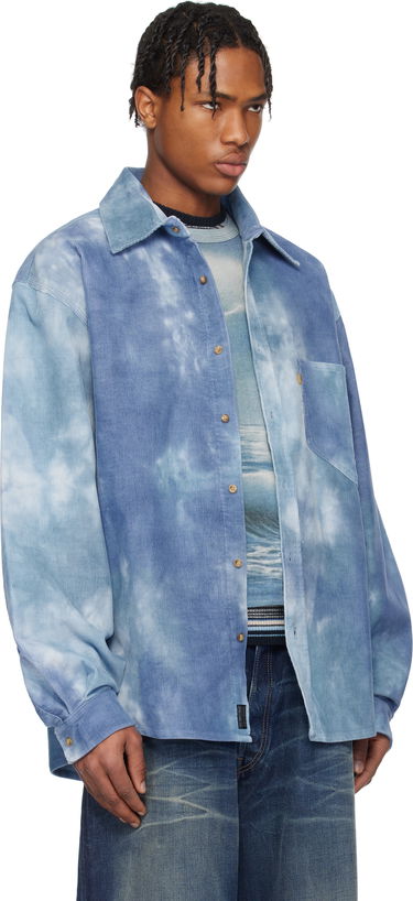 Srajce ERL ERL Tie-Dye Corduroy Overshirt Modra | ERL10B007, 1