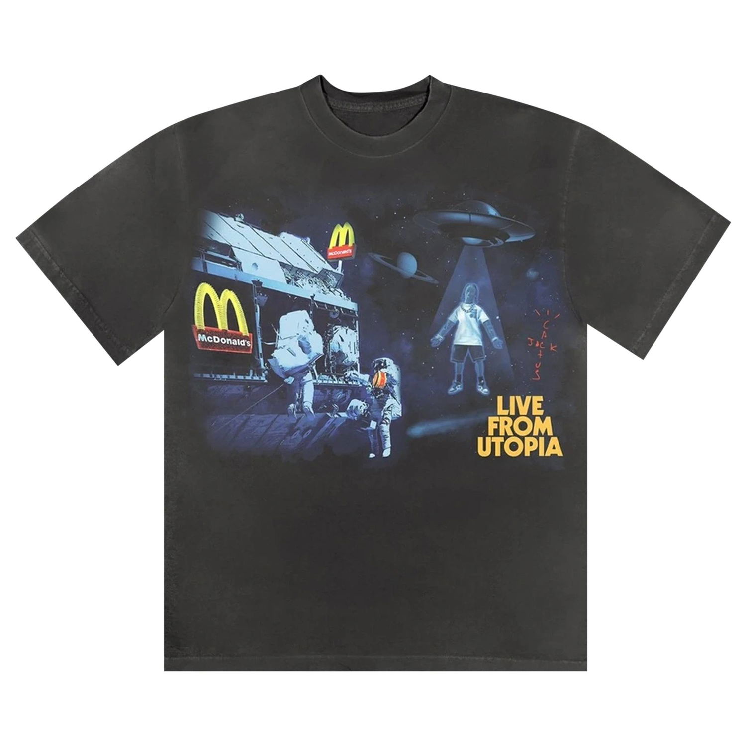 Majica Cactus Jack by Travis Scott McDonald's x Live From Utopia T-Shirt Črna | CJMD SS38 BLAC, 1