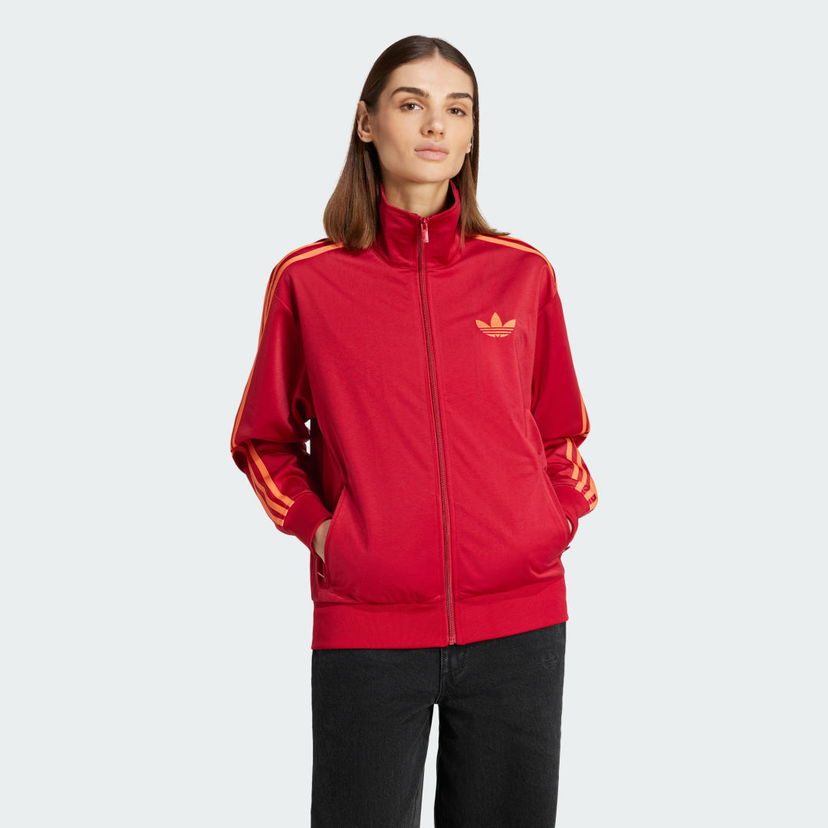 Pulover adidas Performance Adicolor Classic Firebird Loose Track Jacket Rdeča | JP2295