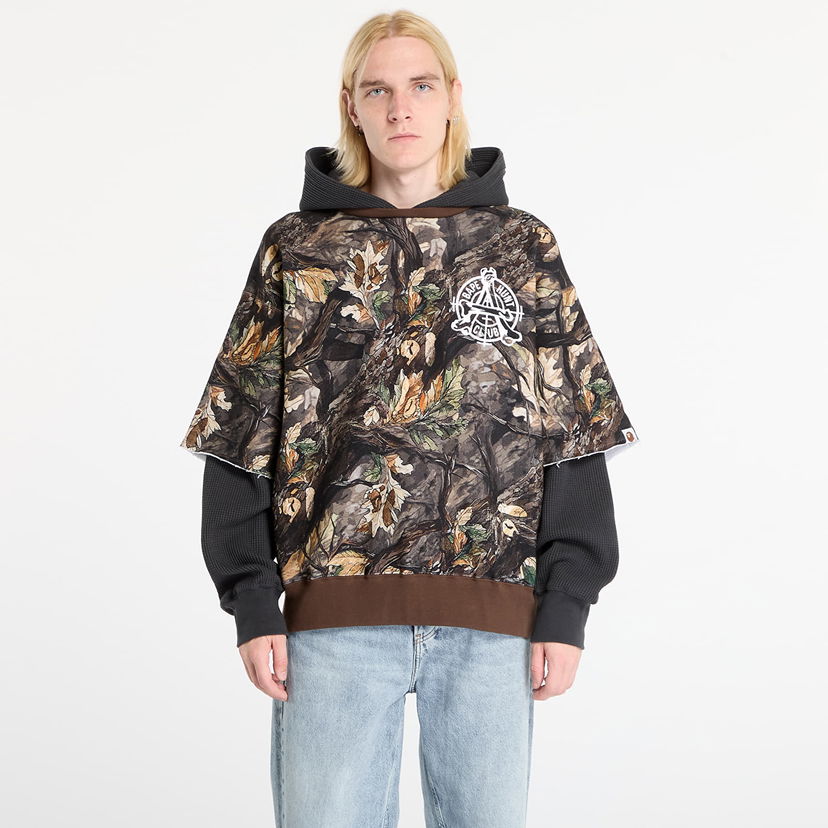 Pulover BAPE Tree Edge Camo Layered Pullover Hoodie XXL Večbarvna | 001PPL801003MBRW