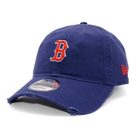 Kapa New Era Distressed 9TWENTY Boston Red Sox Adjustable Hat Modra | 60595225