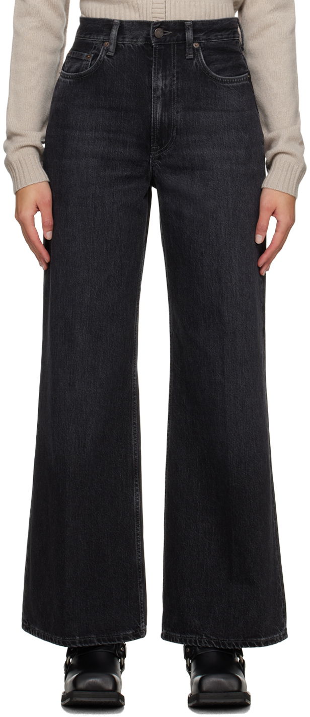 Kavbojke Acne Studios Relaxed-Fit Jeans Črna | A00463-