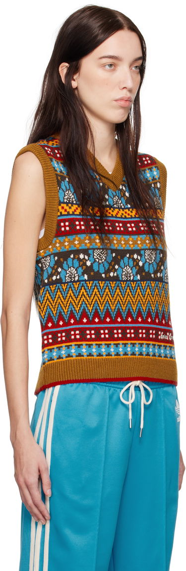 Telovnik Wales Bonner Wales Bonner Knit Vest Rjava | JE5983, 1