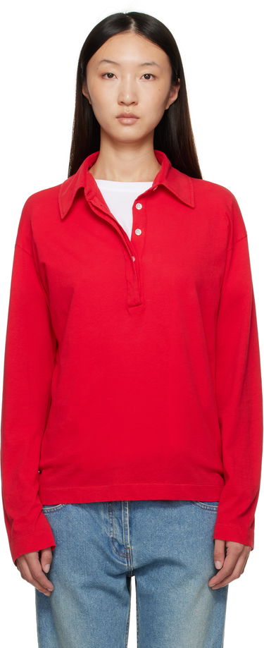 Polo majica The Row The Row Roddie Polo Top Rdeča | 8752-K569, 0