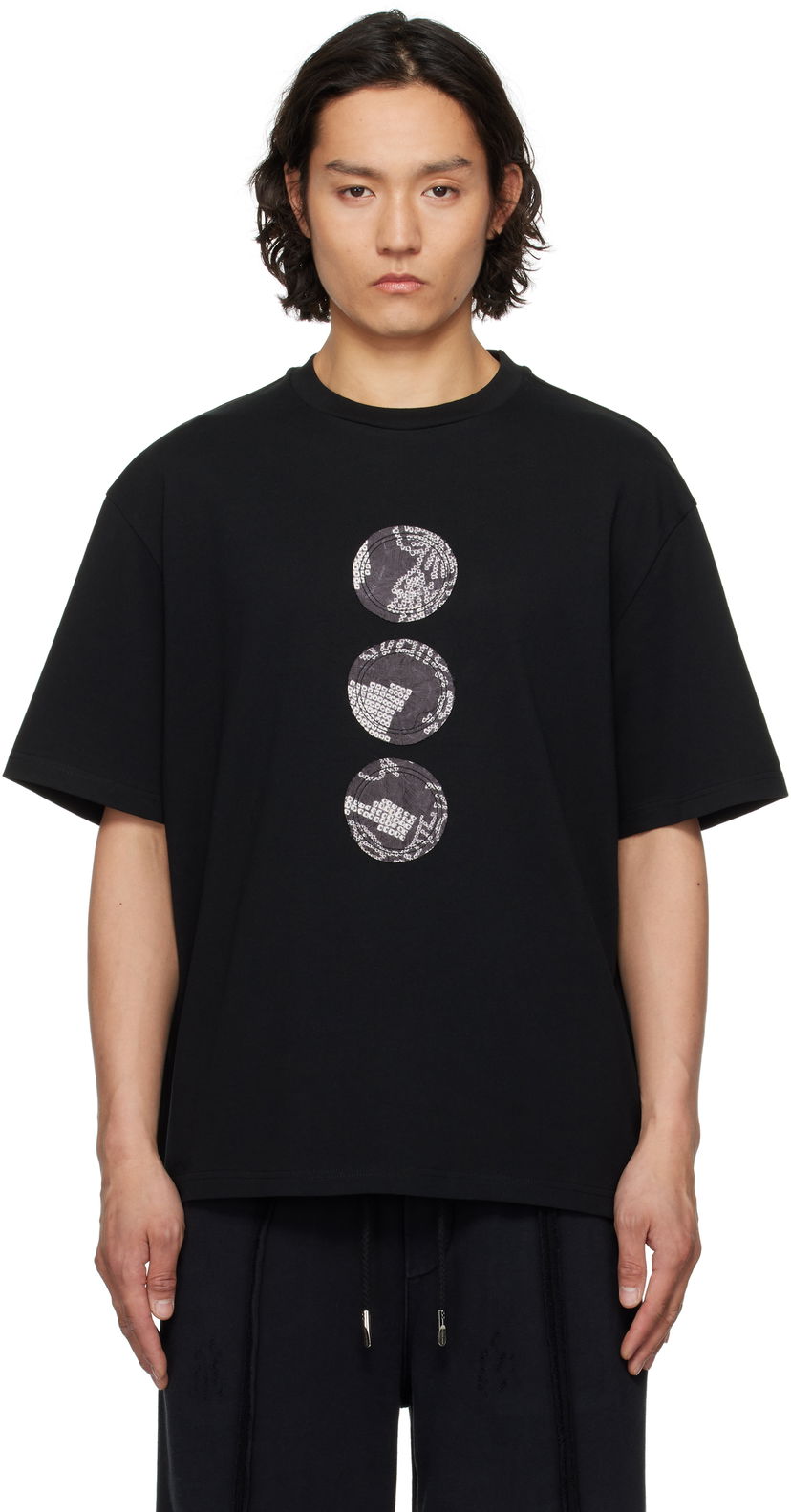 Majica Feng Chen Wang Feng Chen Wang Patch T-Shirt Črna | FUS19TS11