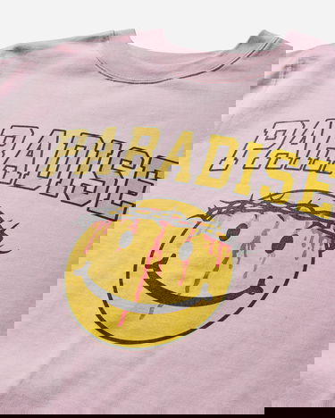 Pulover PARADIS3 Smiley Jesus Crewneck Sweatshirt Roza | PASMILEYCREW 2, 3