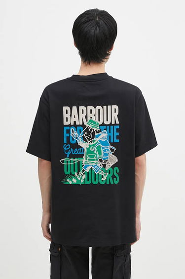 Majica Barbour Leonard Graphic T-Shirt With Print Črna | MTS1353, 0