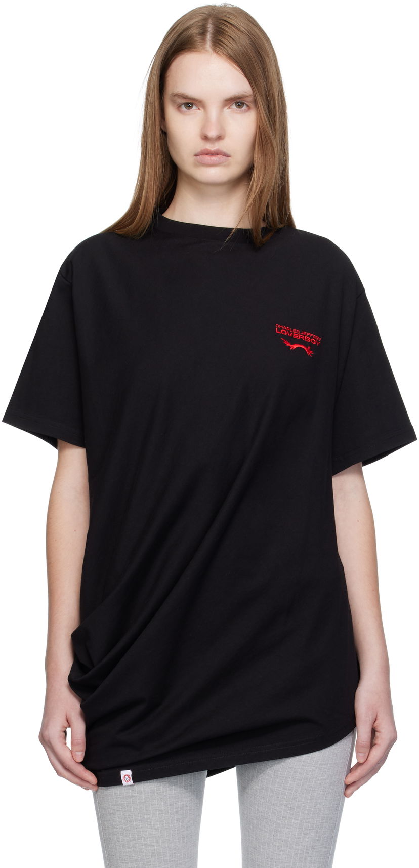 Majica Charles Jeffrey Loverboy Charles Jeffrey LOVERBOY Topsy Turvy T-Shirt Črna | 52081701