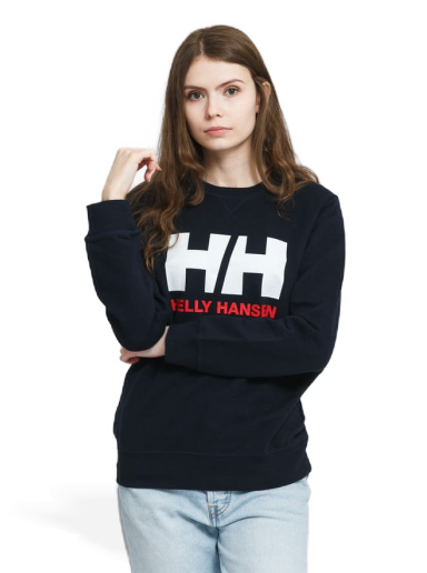 Pulover Helly Hansen Logo Crew Sweat Mornarica | 34003 597