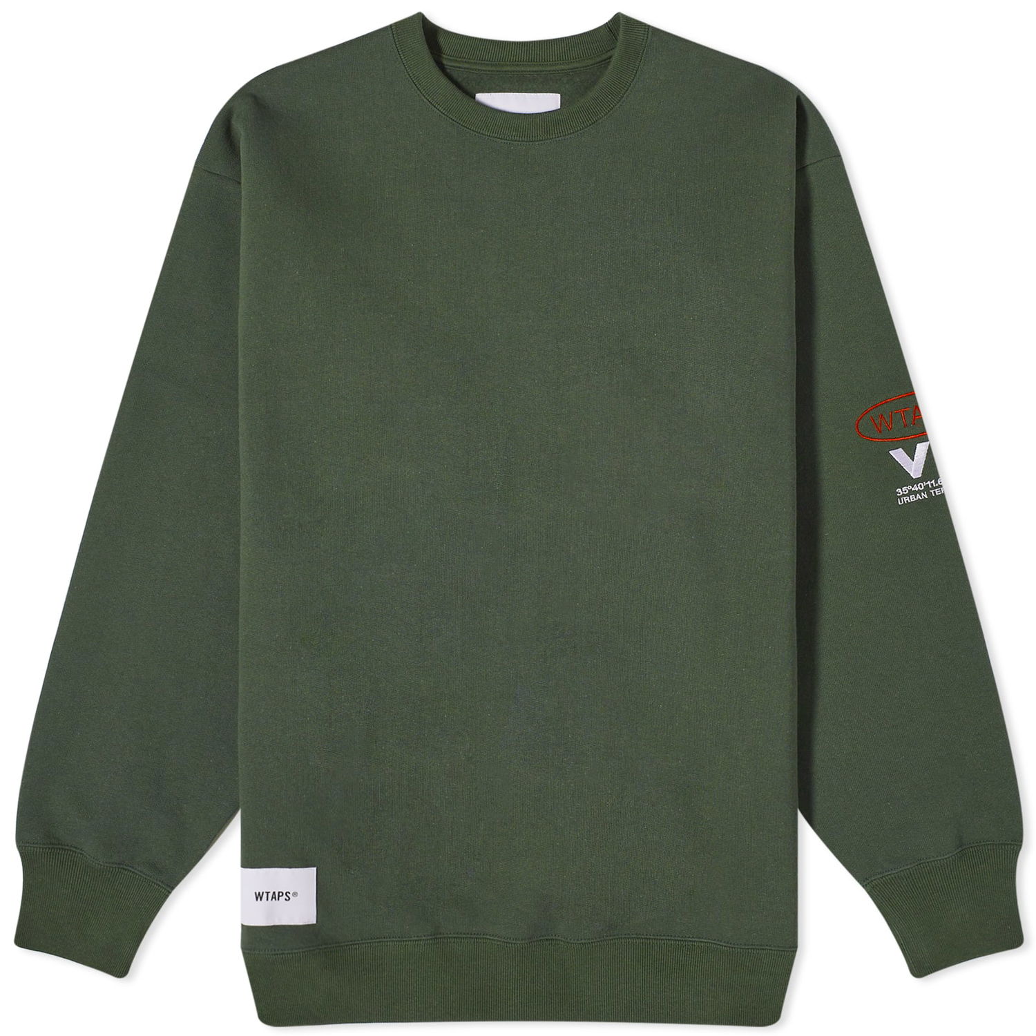 Pulover WTAPS 18 VUA Crew Sweat Zelena | 232ATDT-CSM18-GR, 0