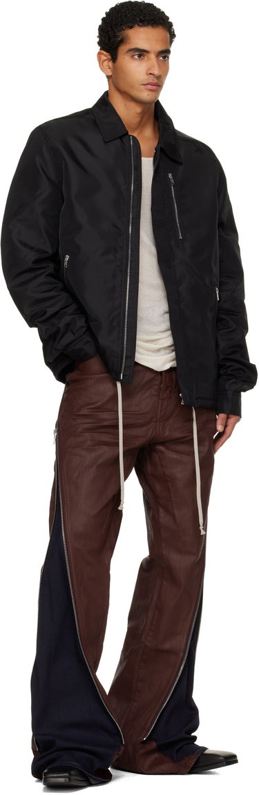 Kavbojke Rick Owens Concordians Bolan Banana Coated Wide-Leg Side-Zip Jeans Rjava | DU02E7363 SDSW, 3