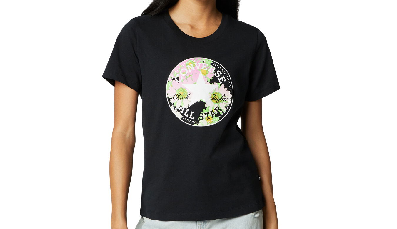 Majica Converse Converse Floral Patch Graphic Tee Črna | 10023217-A01, 0
