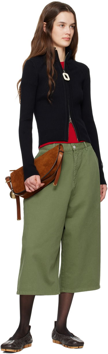 Pleteni pulover JW Anderson JW Anderson Fitted Zip-Up Sweater Črna | KW1353-YN0398, 3
