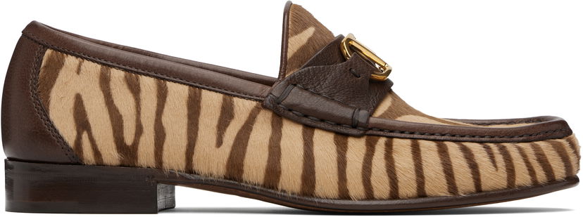 Superge in čevlji Valentino Valentino Garavani VLogo Signature Calf Hair Loafers Rjava | 6Y2S0J68XGL