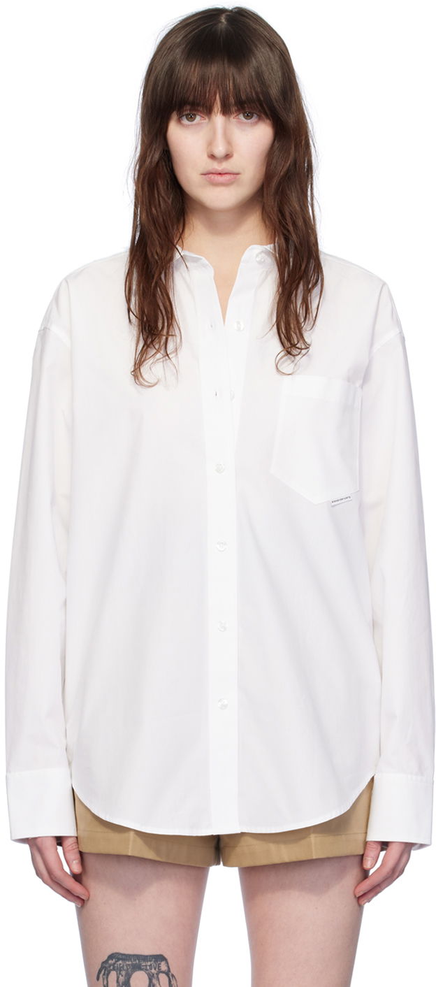Srajce Alexander Wang Pocket Shirt Bela | 4WC2241482