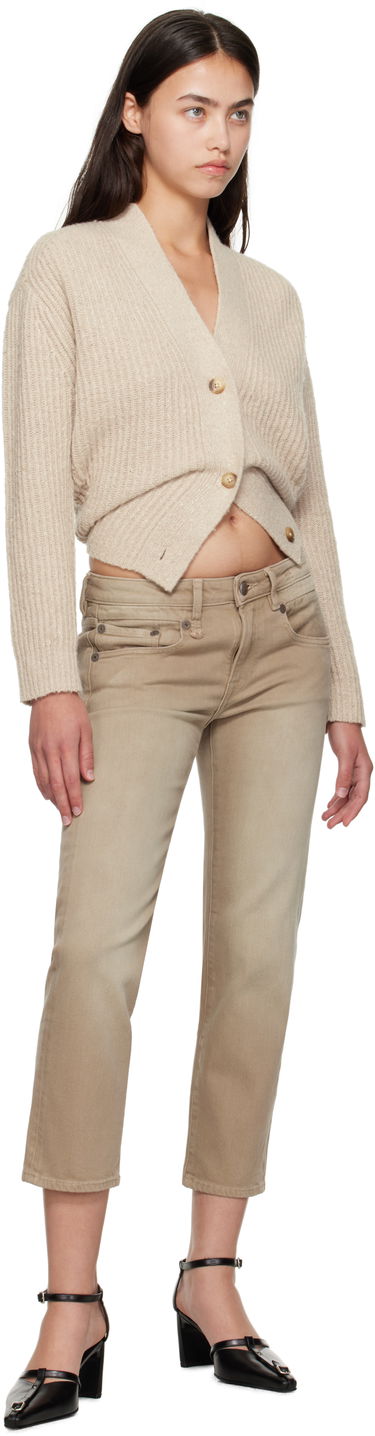 Pleteni pulover R13 R13 Split Hem Ribbed Cardigan Bež | R13WY296-Y211A, 3