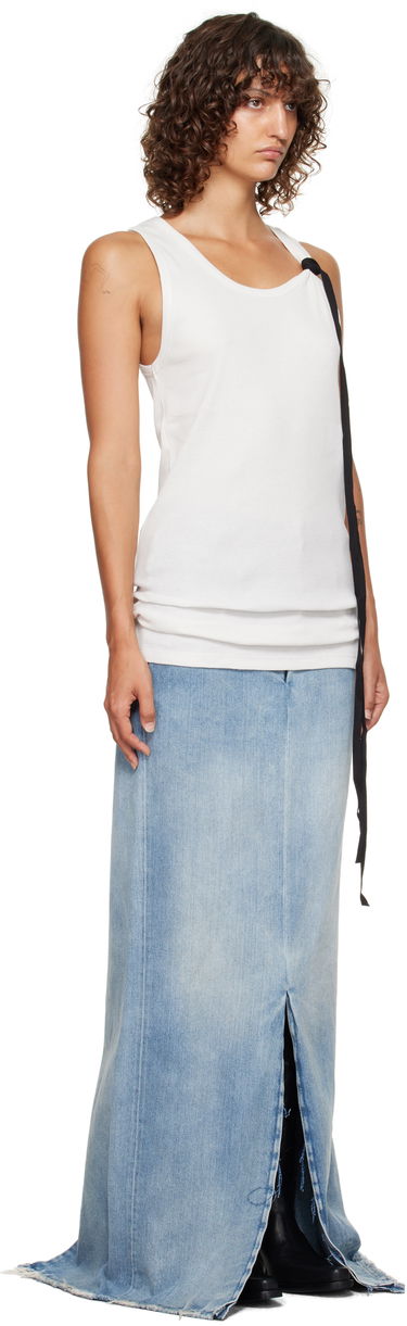 Majica brez rokavov Ann Demeulemeester Ann Demeulemeester Seva Ribbed Tank Top Bela | 2520-W-JTO20-FA659-003, 1